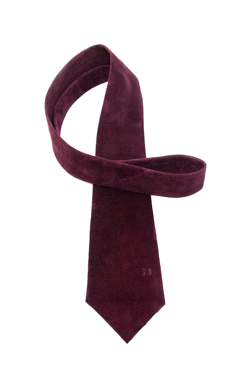 suede leather tie